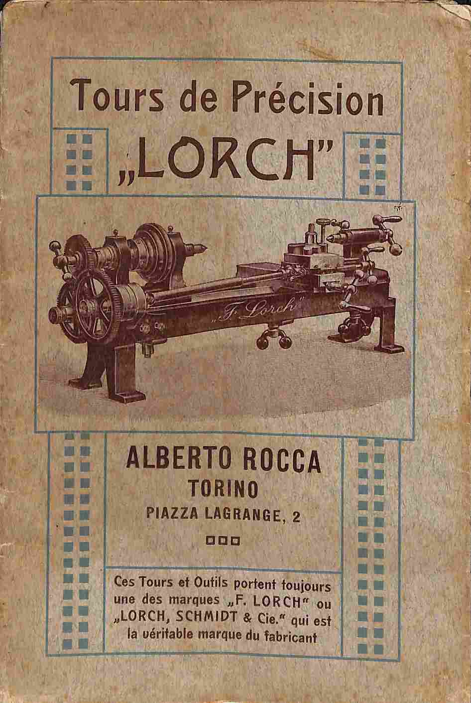 Tarif de tours de precision Lorch